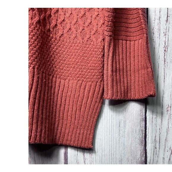 Womens 2XL St John's Bay Orange Cable Knit Pullover Sweater - Picture 5 of 9